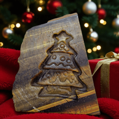 Tigrisszem ásvány karácsonyfa