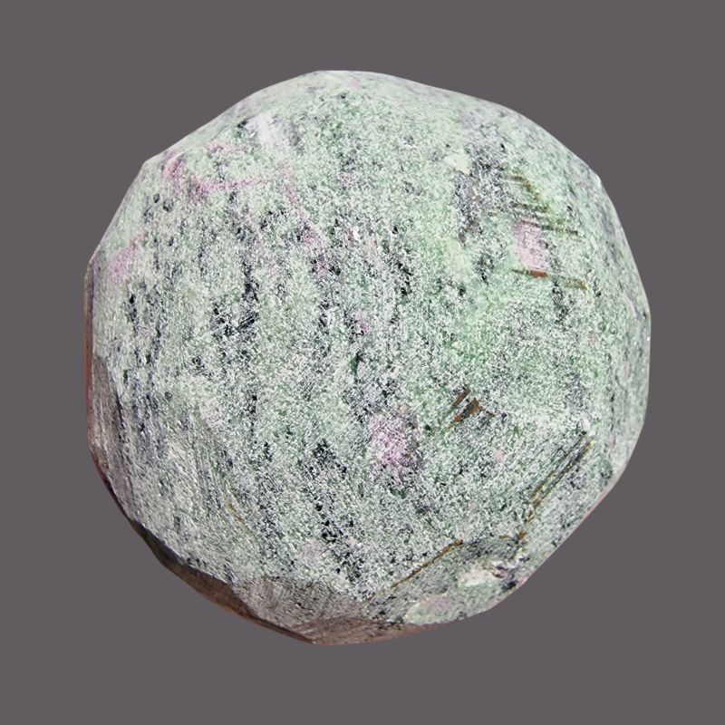Rubin-zoizit ásvány golyó rusztikus felülettel - Image 3